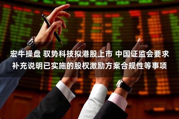 宏牛操盘 驭势科技拟港股上市 中国证监会要求补充说明已实施的股权激励方案合规性等事项