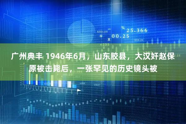 广州典丰 1946年6月，山东胶县，大汉奸赵保原被击毙后，一张罕见的历史镜头被
