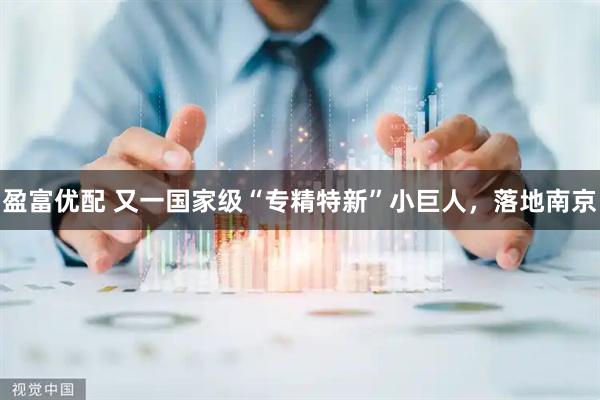 盈富优配 又一国家级“专精特新”小巨人,落地南京